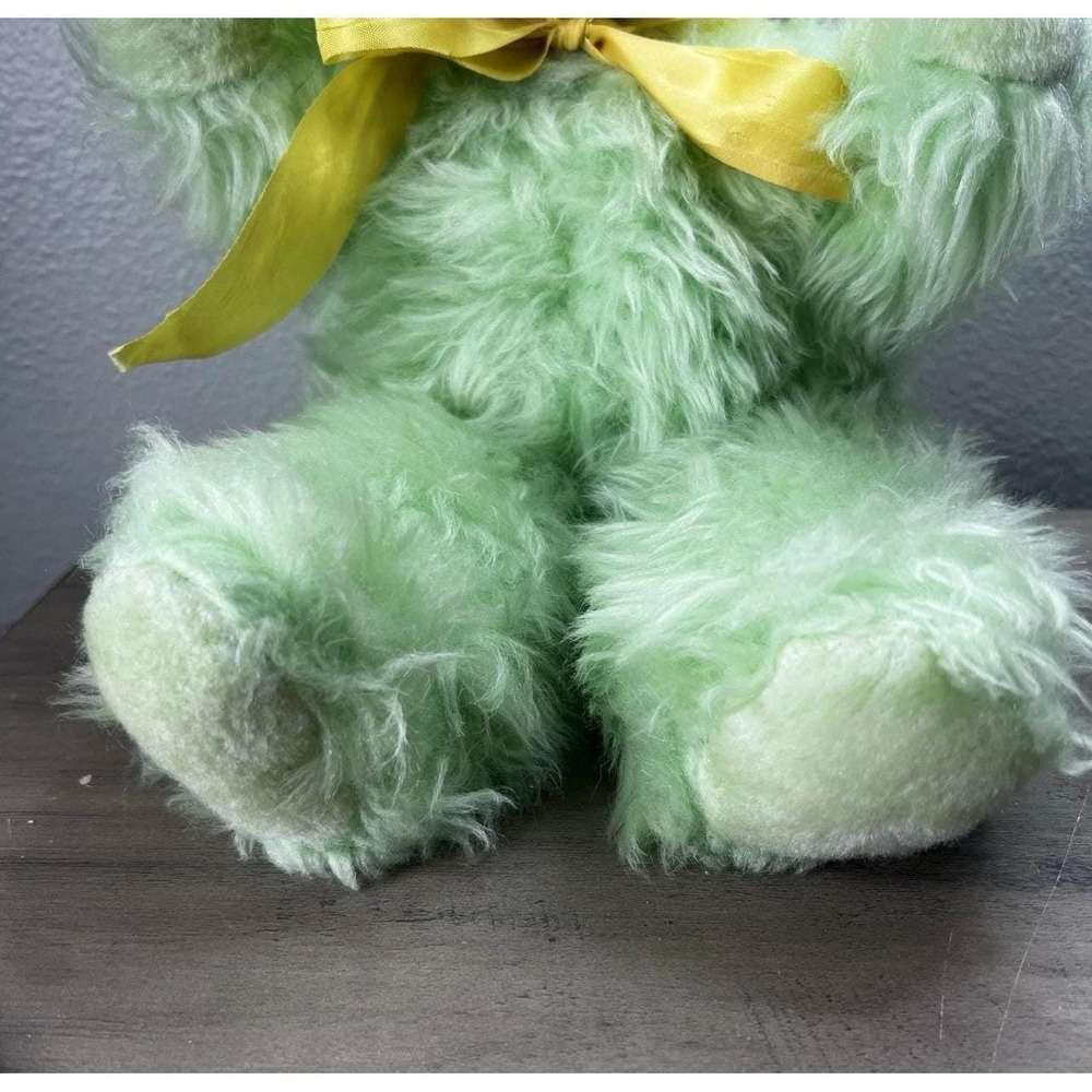 Vintage 50s Rushton Green Plush Mouse 18" Yellow Ribbon‎ Atlanta, GA HTF - Picture 4 of 7